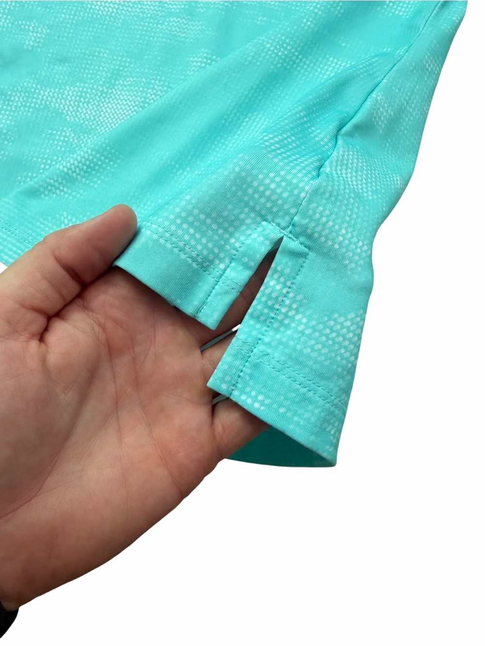 Nike Golf Dri-FIT Women's XS Turquoise Blue White Short Sleeve Polo Shirt - Picture 5 of 7